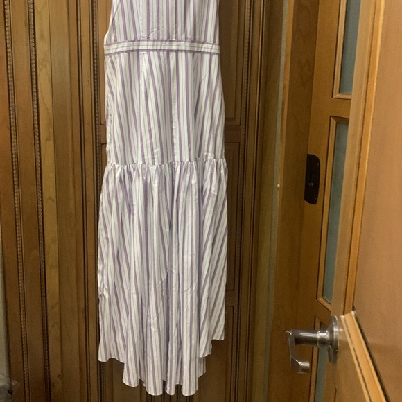 NWOT VERONICA BEARD Radley Striped Poplin Midi Dress Size 10 - Picture 10 of 13